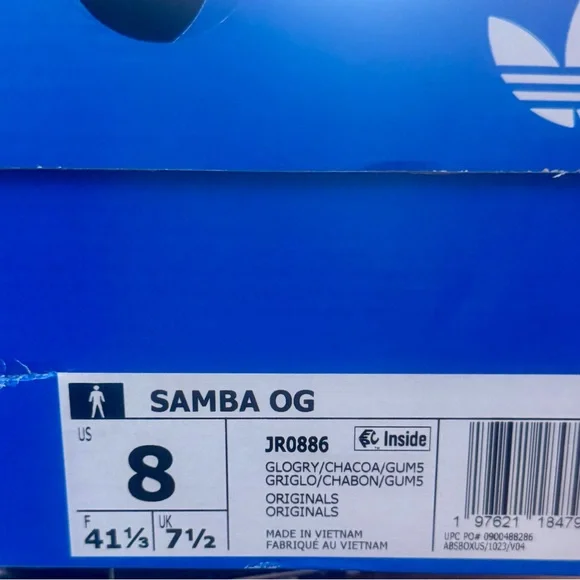 Men’s Adidas OG Samba Gray Sneakers NEW IN BOX! - Picture 6 of 6